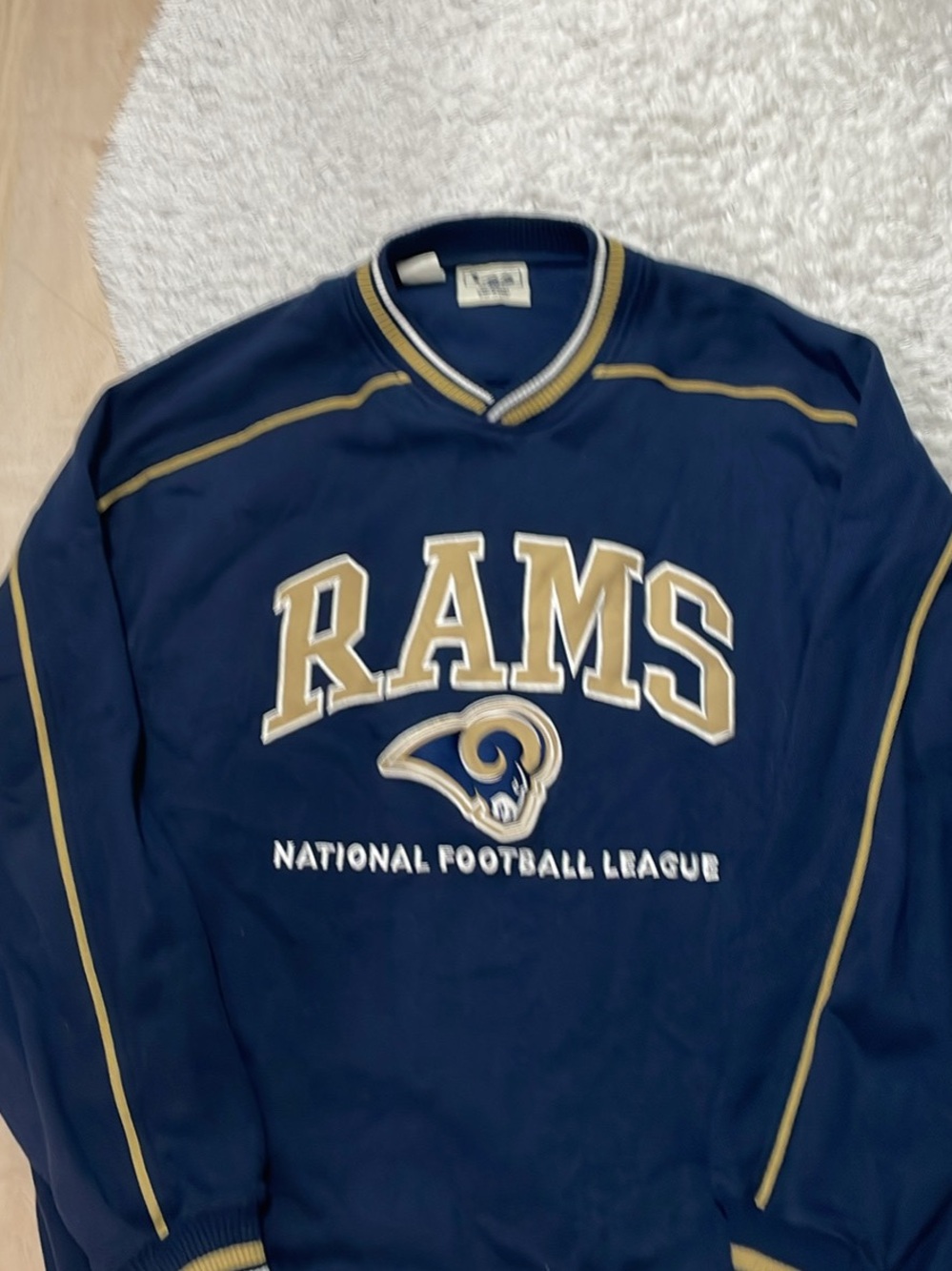 Los Angeles Rams Navy and Gold V-Neck Sweater
